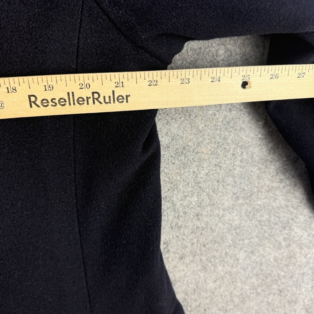Vintage Karamai 100% Cashmere Overcoat Dark Navy Mens 44 Union Made Top Coat - Picture 10 of 13